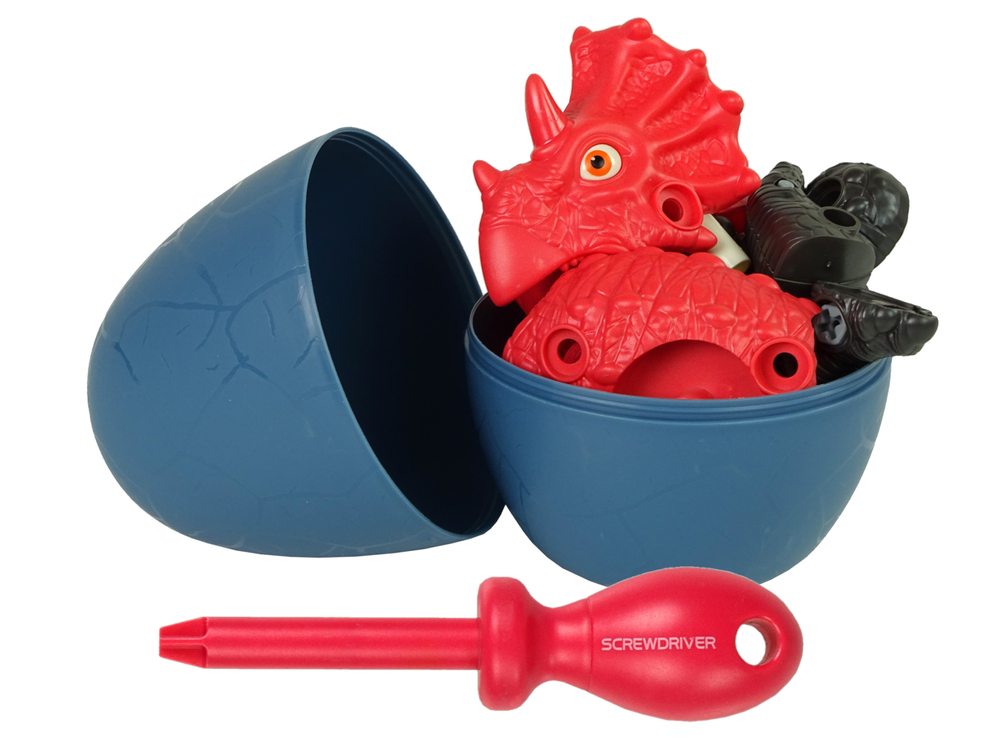 Set Dinosaur Triceratops with Egg DIY Screwdriver