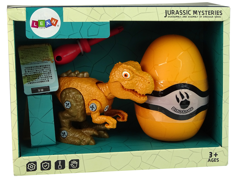 Dinosaur Tyrannosaurus Rex set with Egg DIY Screwdriver Orange