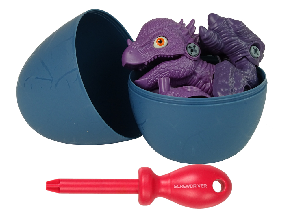 Set Dinosaur Stygimoloch with Egg DIY Screwdriver Purple