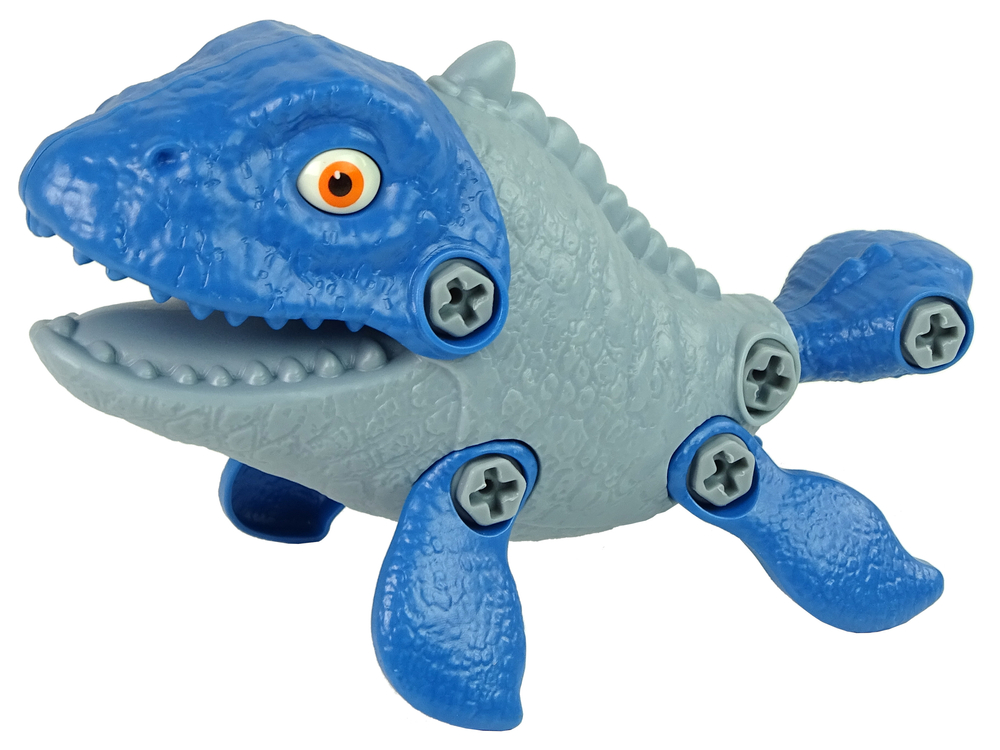 Set Dinosaur Mosasaur with Egg DIY Screwdriver Blue