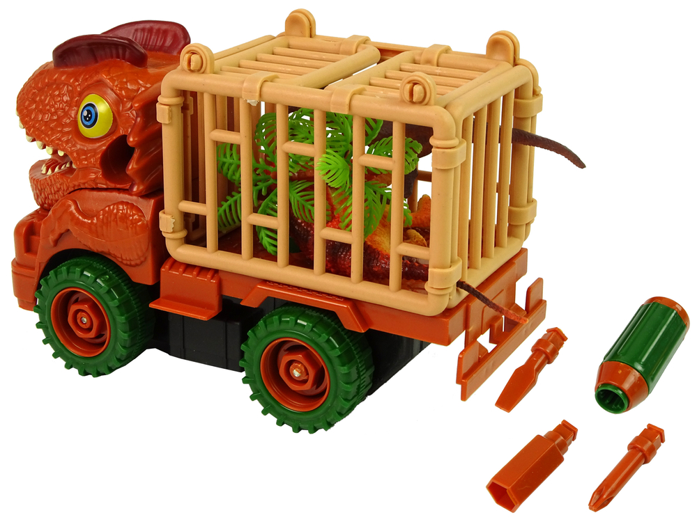 Dinosaur Truck Transporter for Disassembly Orange Accessories