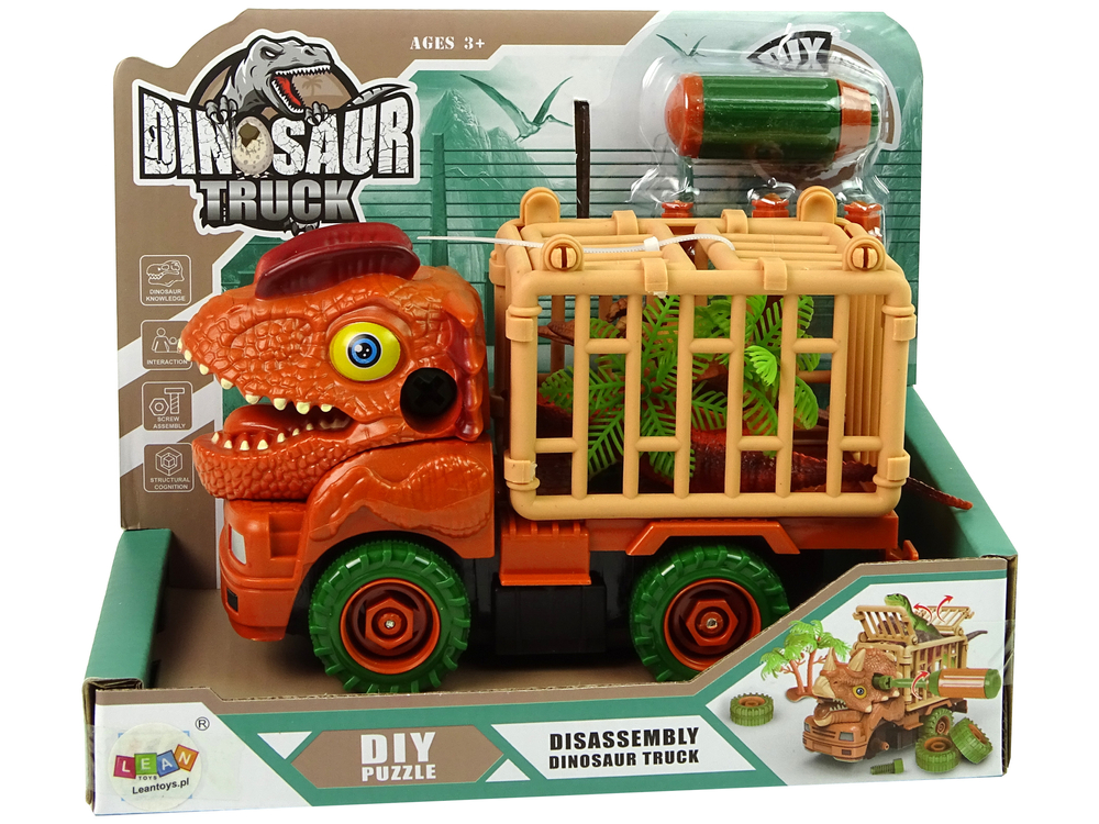 Dinosaur Truck Transporter for Disassembly Orange Accessories