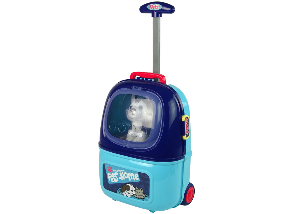 Beauty Salon Set For Dog Pet in Suitcase Backpack Blue