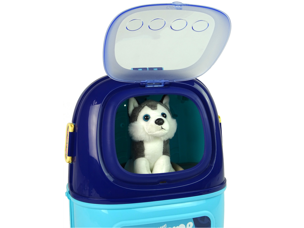 Beauty Salon Set For Dog Pet in Suitcase Backpack Blue