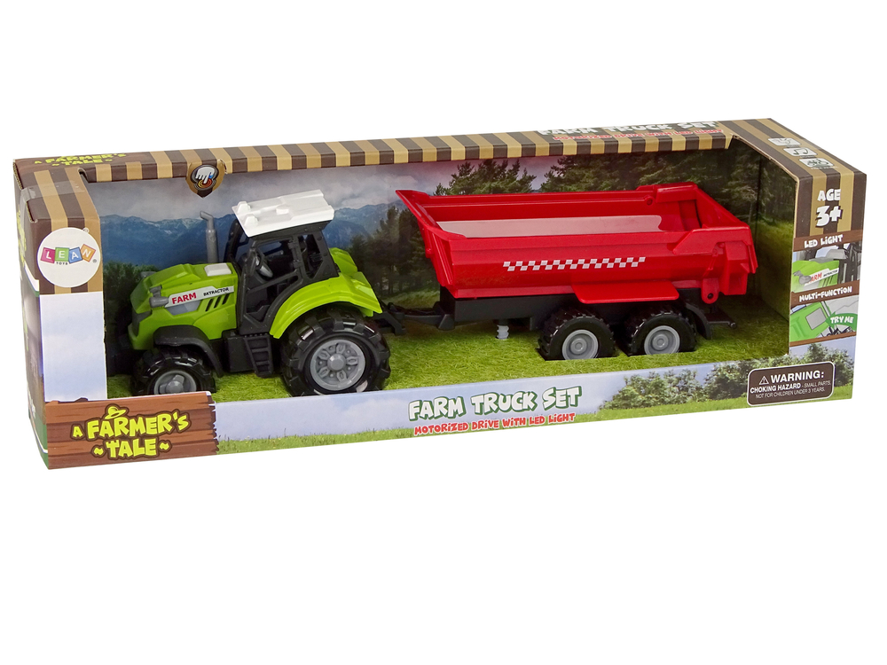 Green Tractor with Trailer