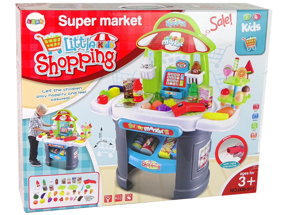 Supermarket Set Grocery Scanner for Kids