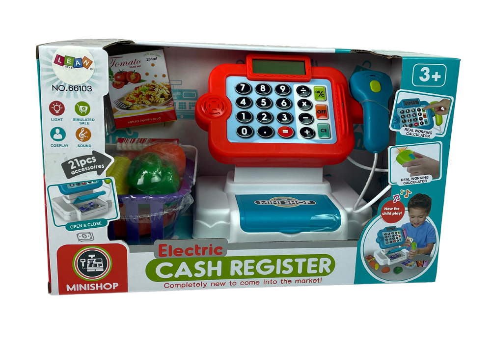 Children's Fiscal Cash Register Calculator Vegetable Basket