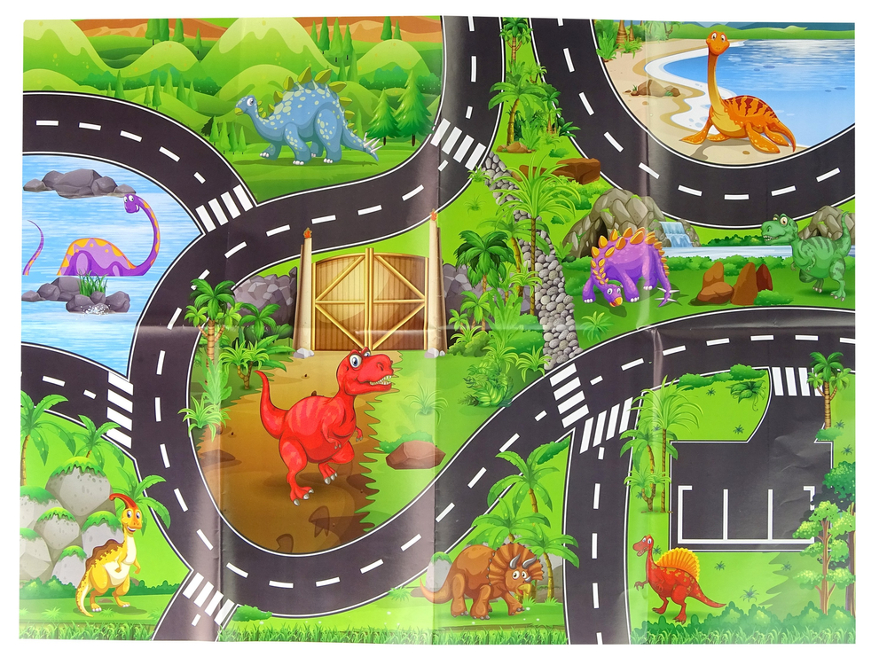 Sports Cars Set Resoraks Dinosaurs Accessories Road Signs Suitcase