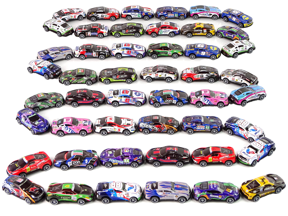 Set of Metal Sports Cars Resoraks Various Colours 48 Pieces