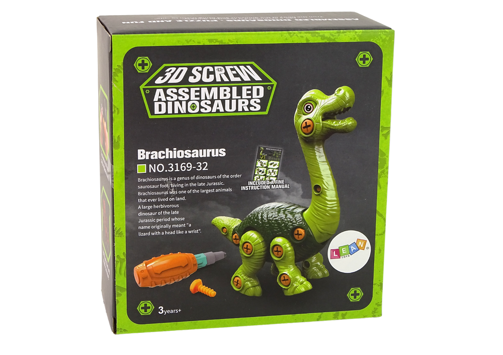 Brachiosaurus Dinosaur to Disassemble Green