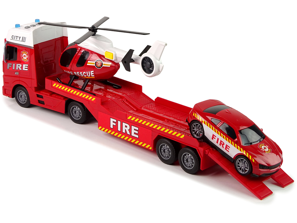 Fire Brigade Set Truck Helicopter Sound Lights