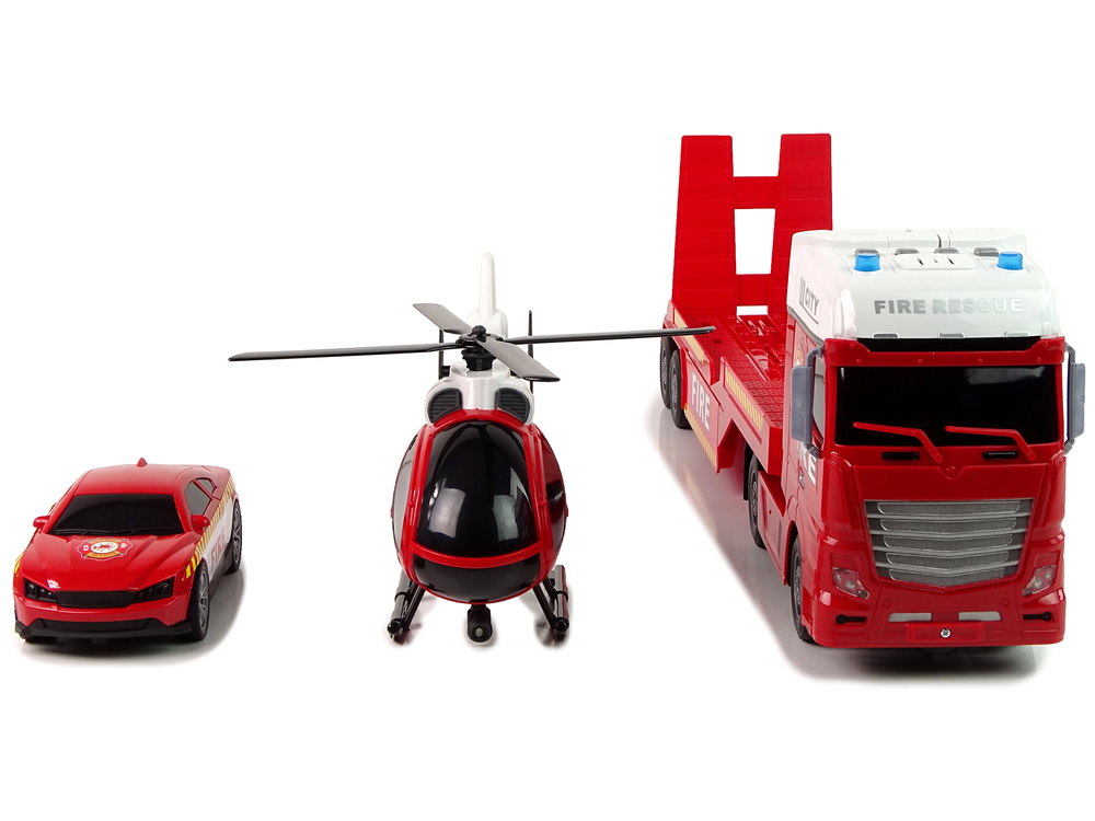 Fire Brigade Set Truck Helicopter Sound Lights