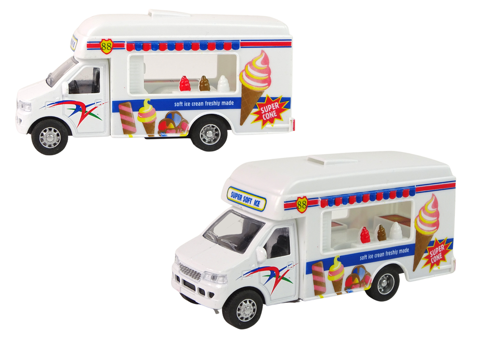 Auto Camper Ice Cream Shop Fast-Food Resorcs Friction Drive 2 Models