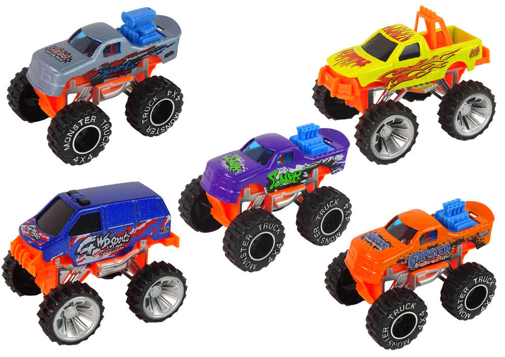 Terrain Cars Resorak Monster Truck Vehicle Set Various Colours 9 pcs.