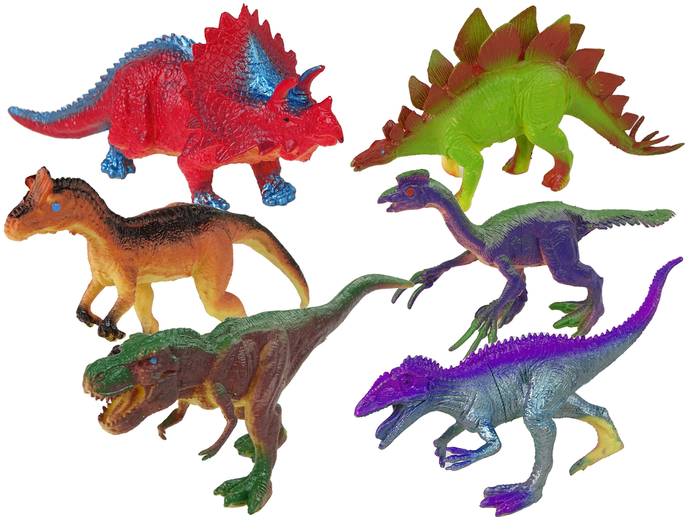 Dinosaur Figurines Colored 6 Pieces