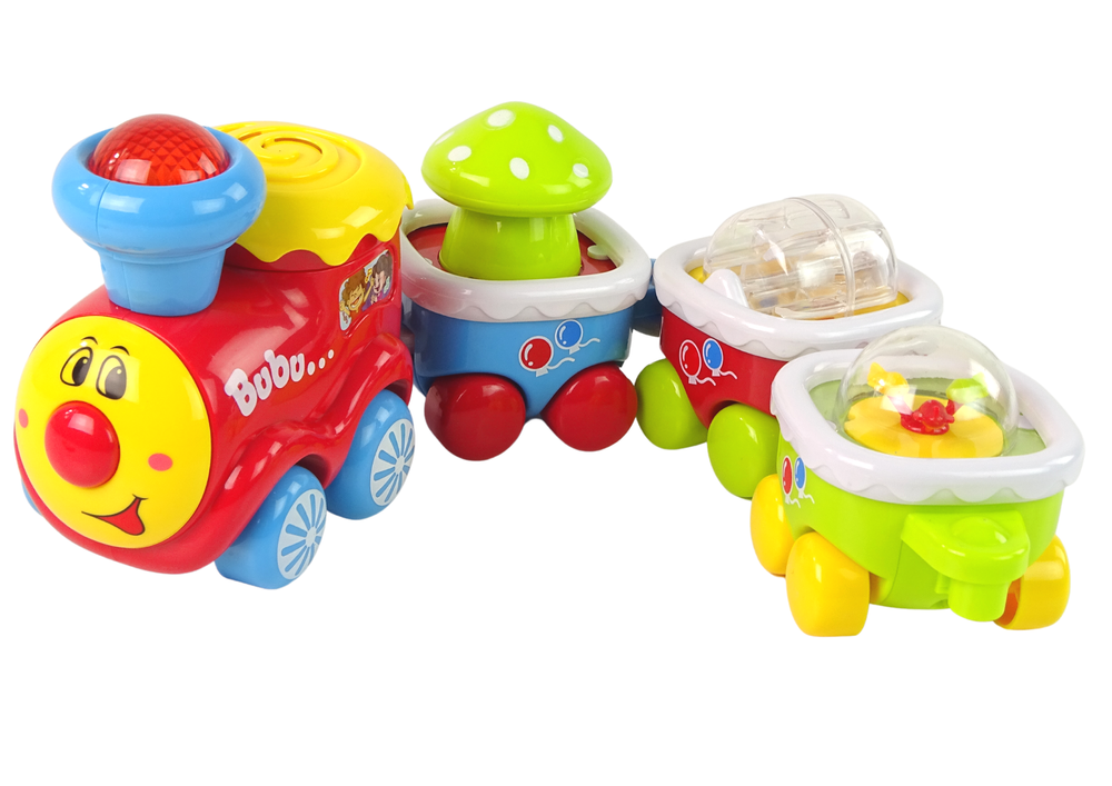 Colourful Educational Train for Toddlers  Light and sound effects