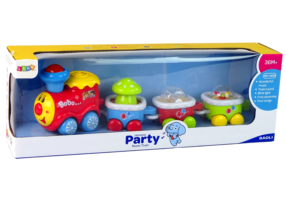 Colourful Educational Train for Toddlers  Light and sound effects