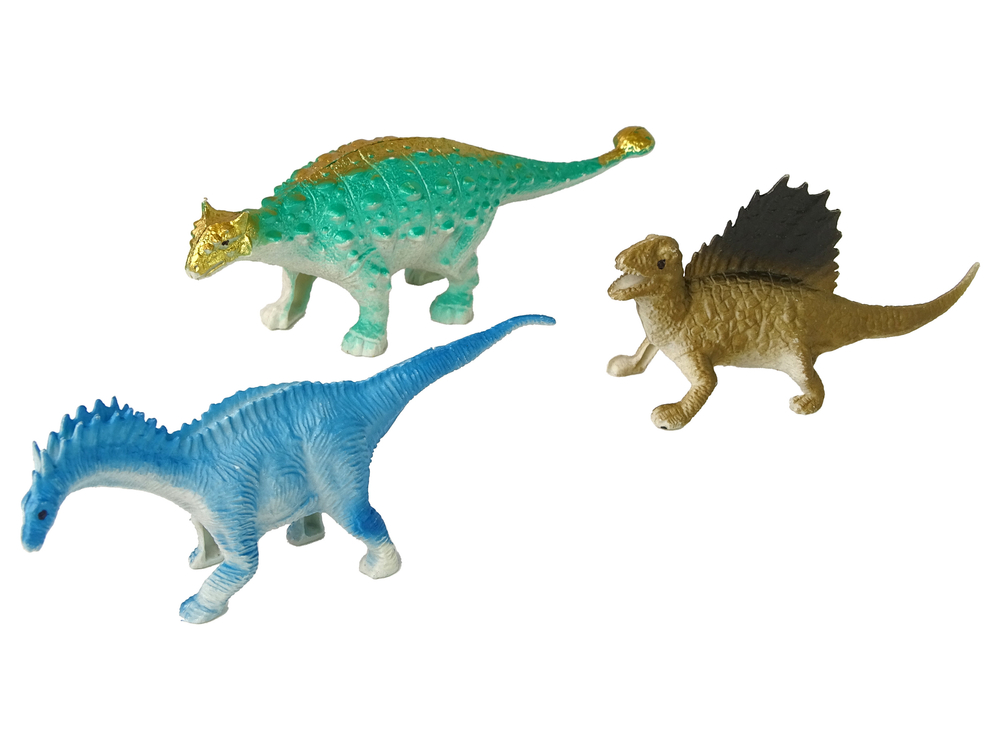 Set of Dinosaur Figures 9 Pieces Colorful