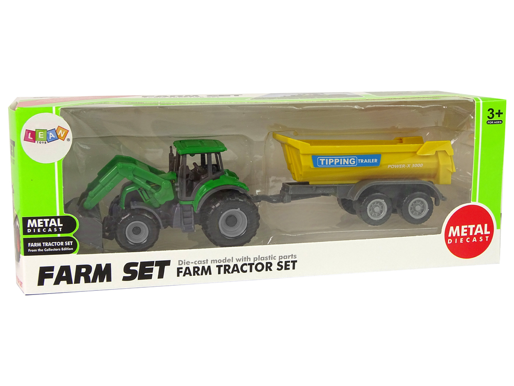 Farm Vehicle Tractor Trailer D Green