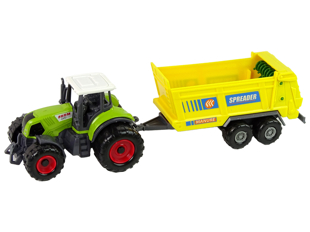 Set of Agricultural Machinery Tractors with Trailers and Harvester