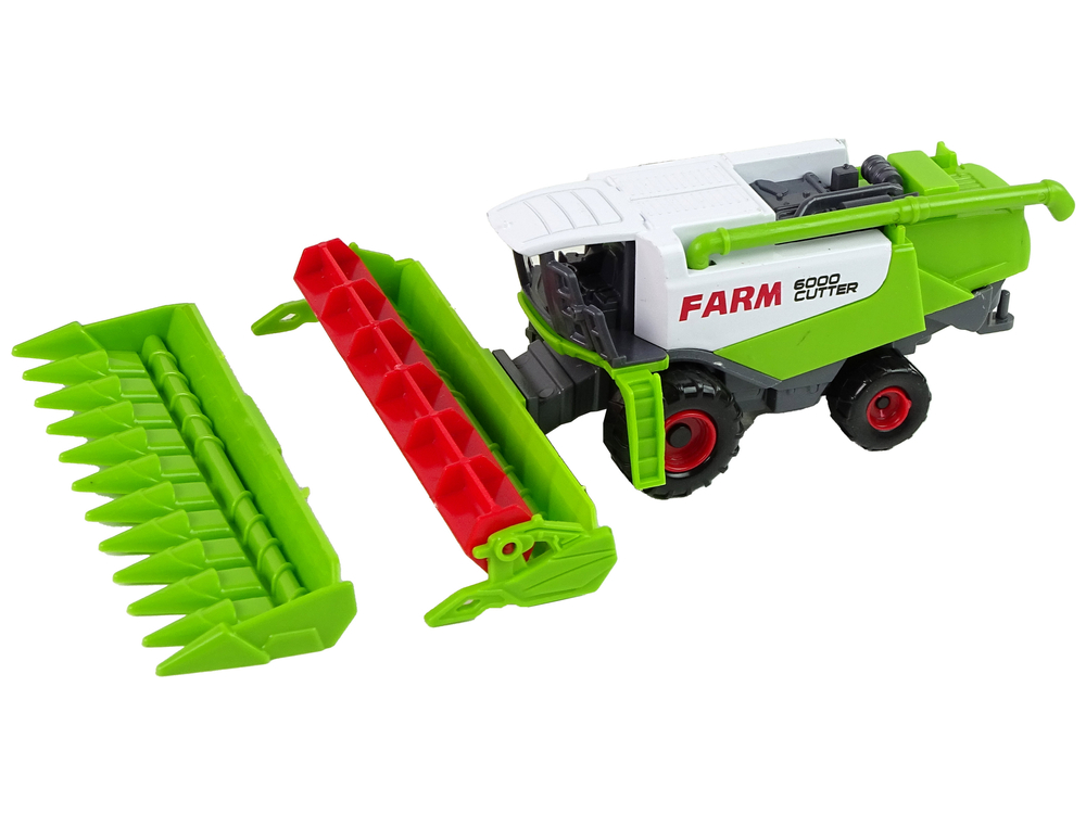 Set of Agricultural Machinery Tractors with Trailers and Harvester