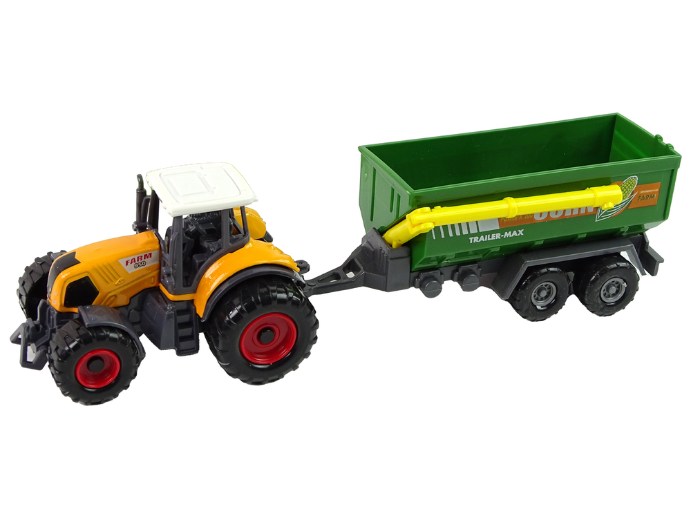 Set of Agricultural Machinery Tractors with Trailers and Harvester