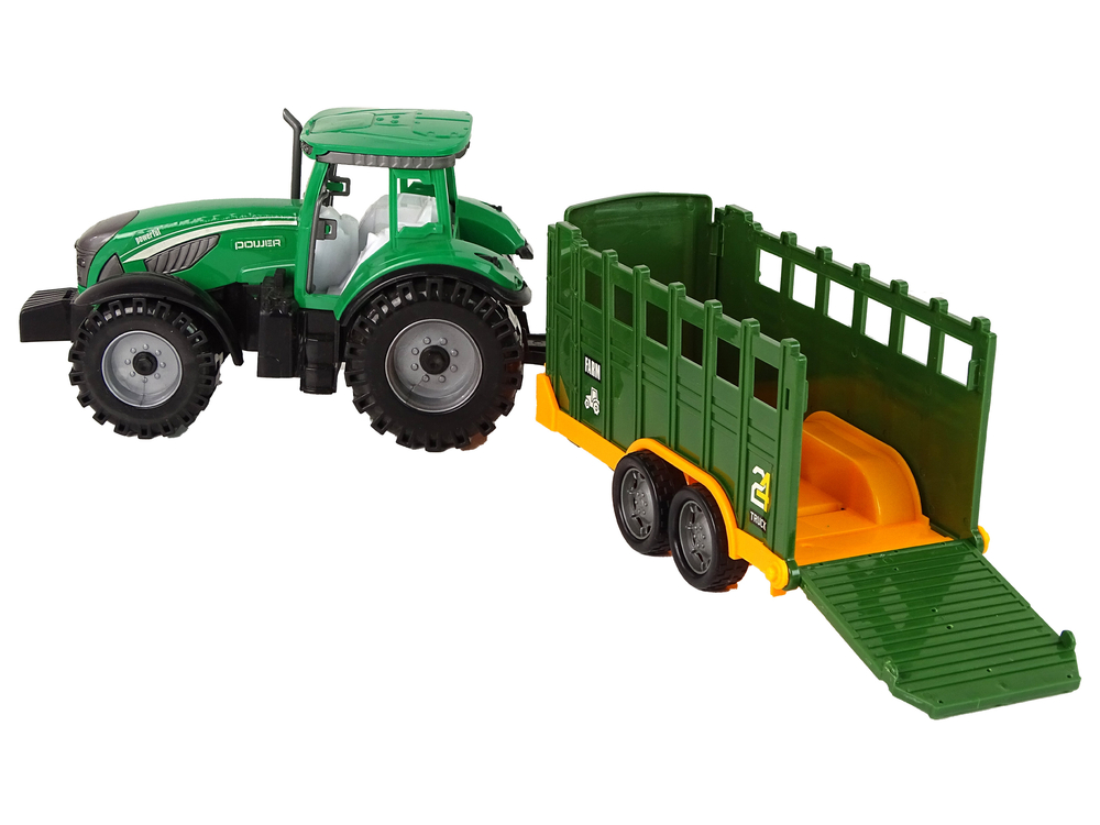 Green Farm Tractor Trailer Friction Drive