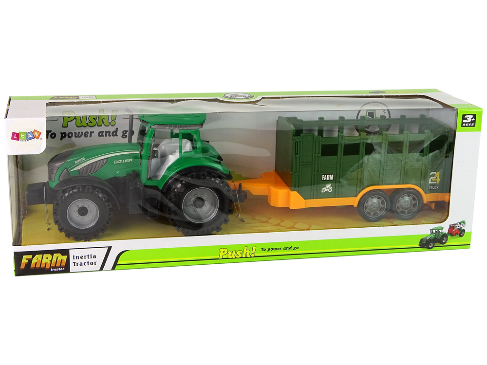 Green Farm Tractor Trailer Friction Drive