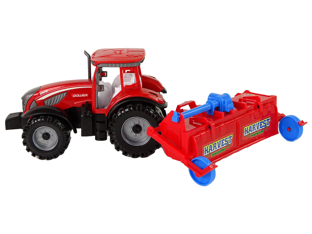 Red Tractor with Plough Friction Drive