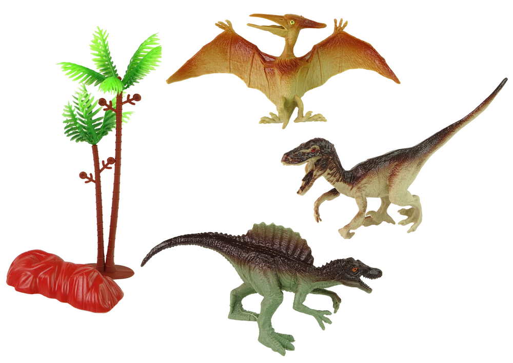 Set of Dinosaurs Figurines Accessories 8 Pieces.