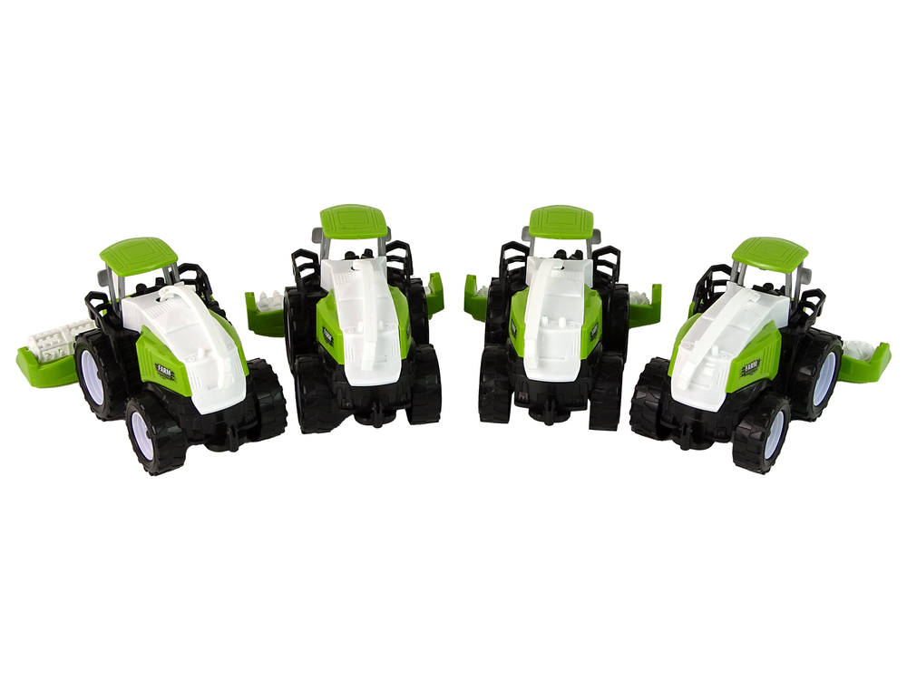 Farm Vehicle Set Green Tractors 4 Pieces