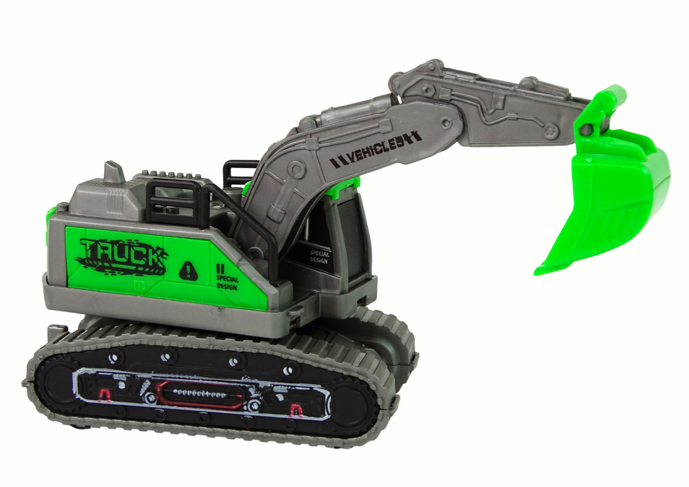 Construction Vehicle Excavator Green Friction Drive