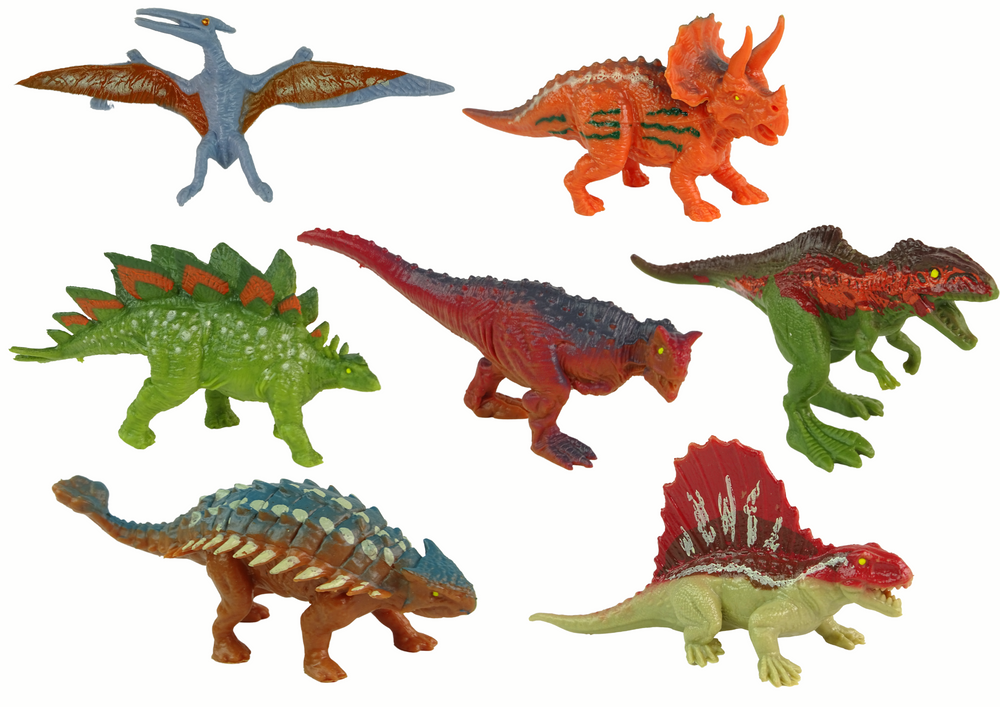 Set of Dinosaur Figurines 12 pieces Colorful