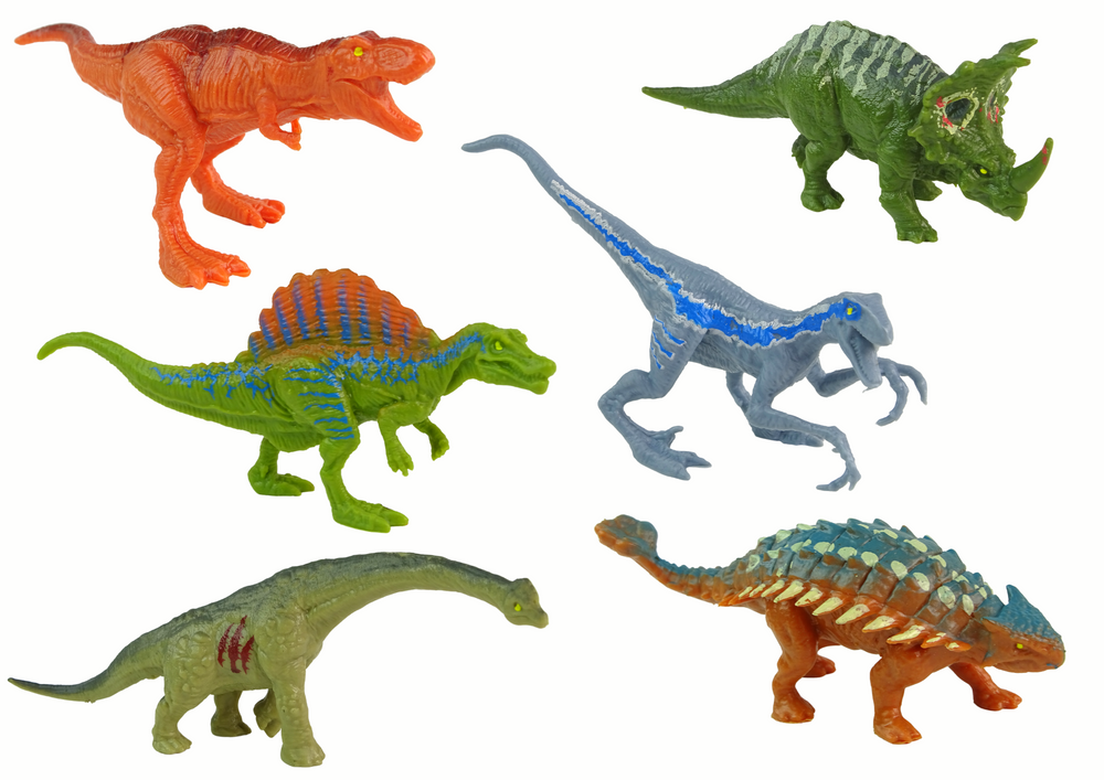 Set of Dinosaur Figurines 12 pieces Colorful