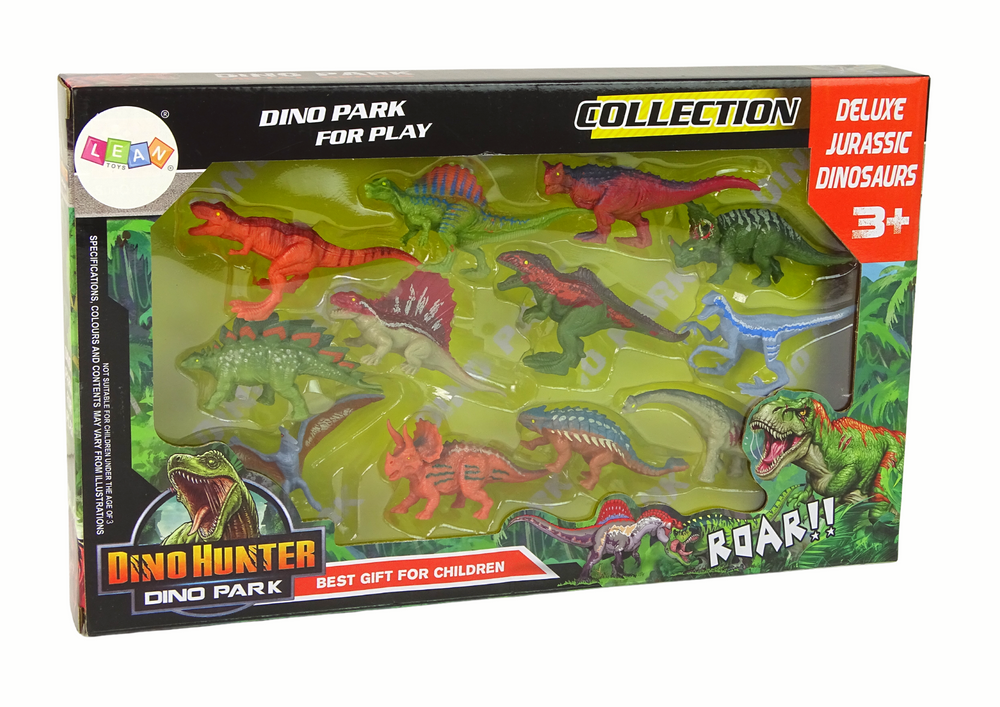 Set of Dinosaur Figurines 12 pieces Colorful