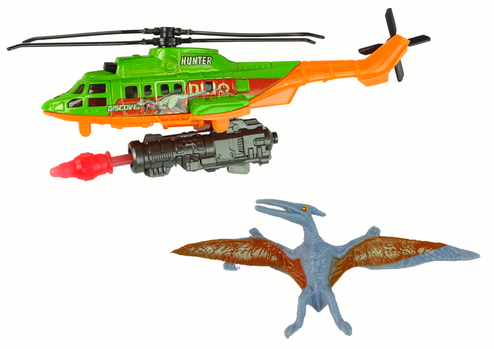 Green Helicopter Dinosaur Transport Dino Park Set