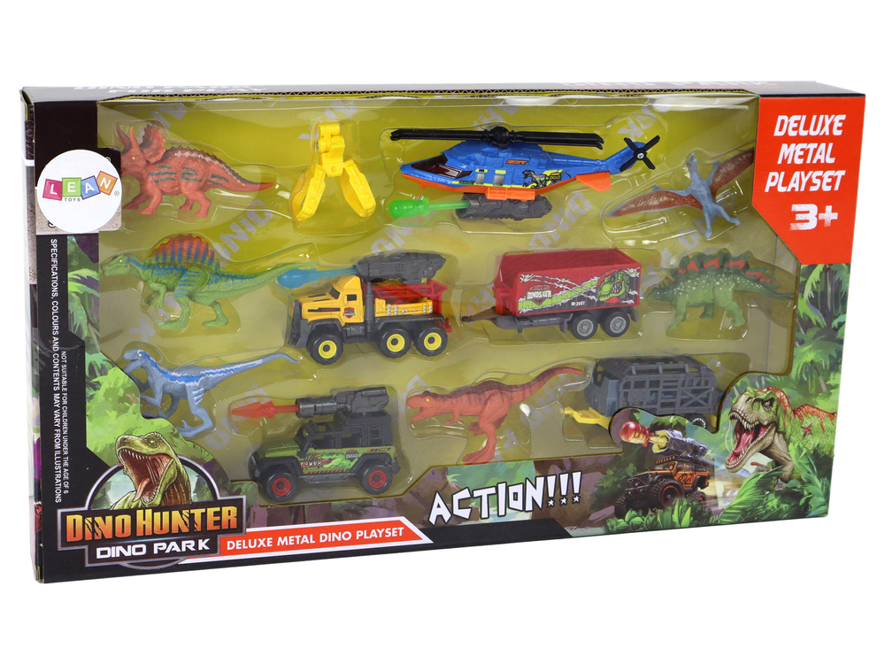 Helicopter Dinosaurs Vehicle Set 6 Colorful Pcs