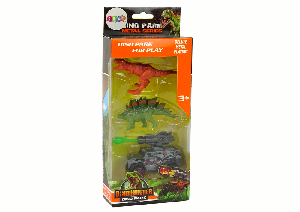 Dinosaurs Figures Set Car Rocket Green