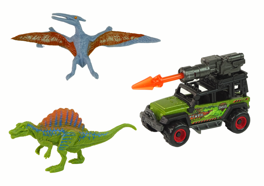 Dinosaurs Figures Car With Rocket Set