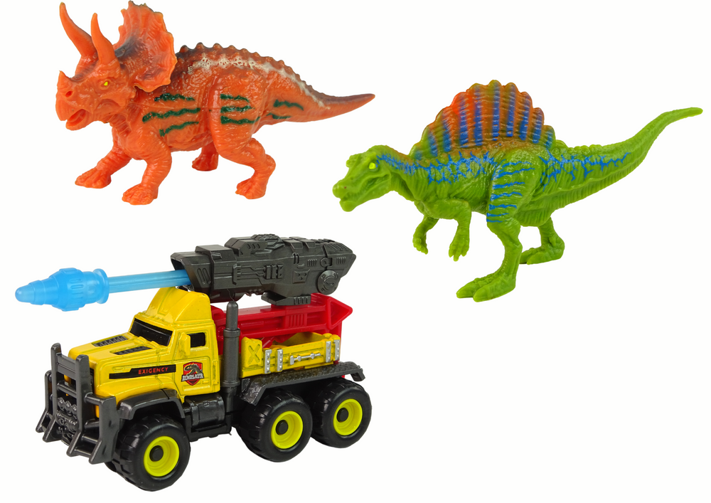 Dinosaurs Figures Car With Rocket Set