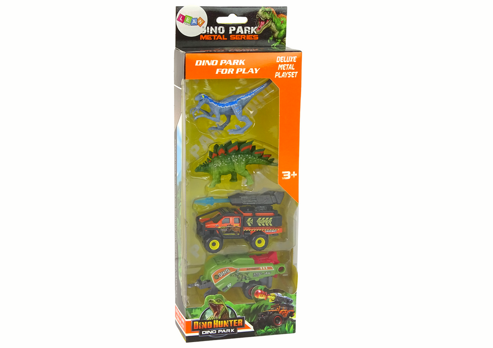 Dinosaurs Set Auto Rocket Orange Semi Trailer