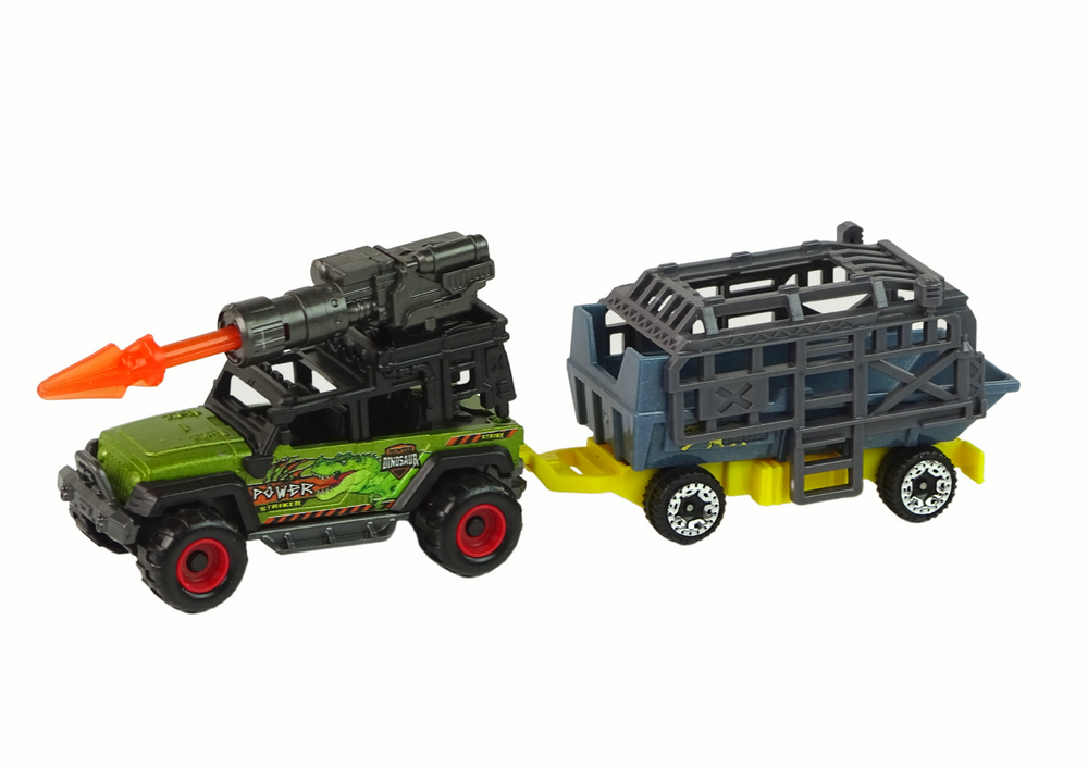 Dinosaurs Set Car With Rocket Trailer