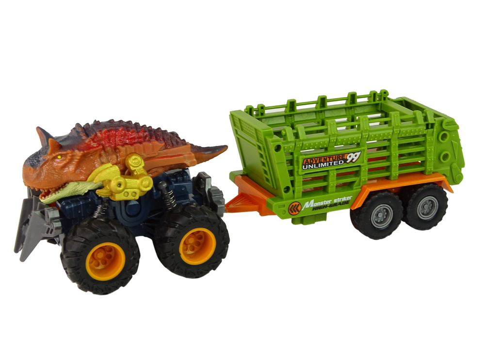 Vehicle with a Dinosaur Theme Trailer 4 Dinosaur Pieces