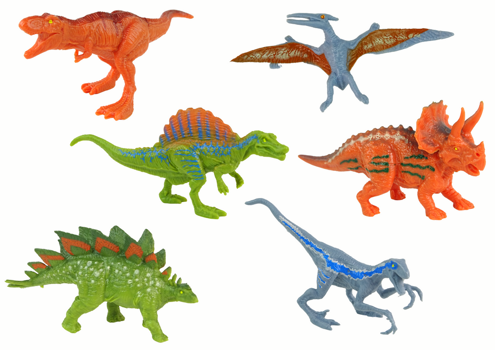 Helicopter Dinosaurs Vehicle Set 6 Colorful Pcs