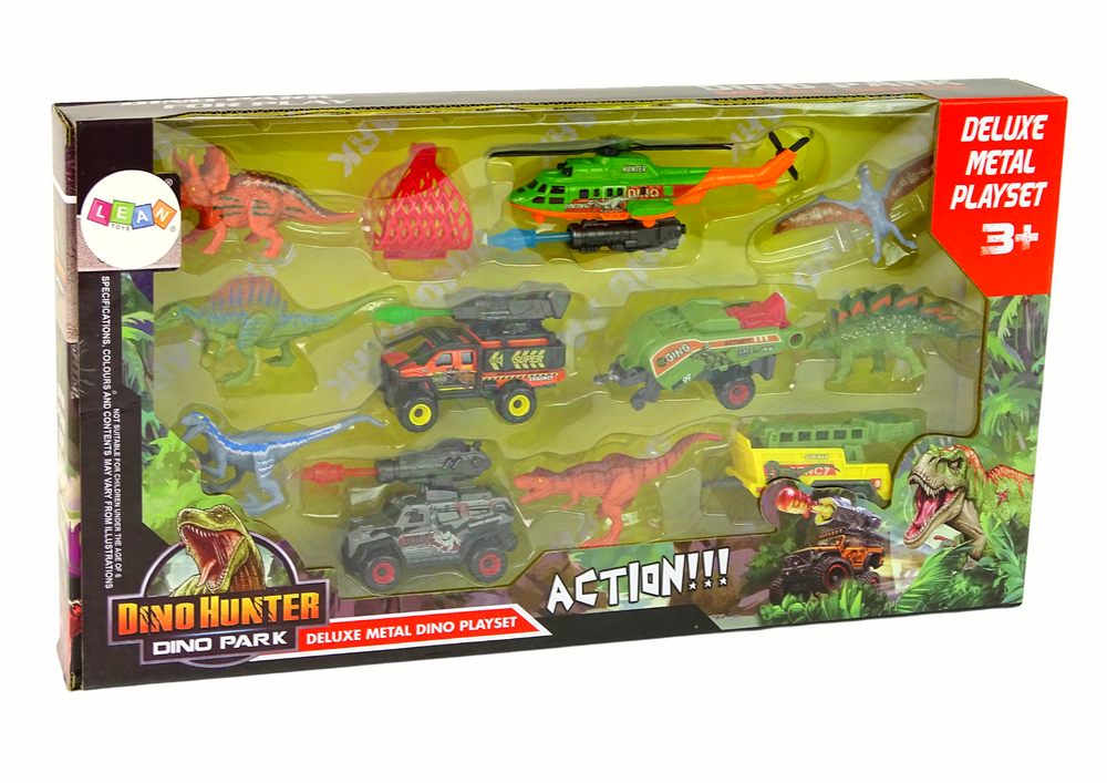 Helicopter Dinosaurs Vehicle Set 6 Colorful Pcs