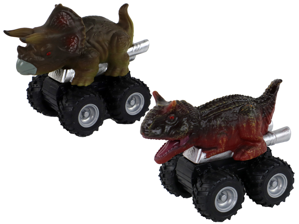 Dinosaur car with friction drive. Various species and colors