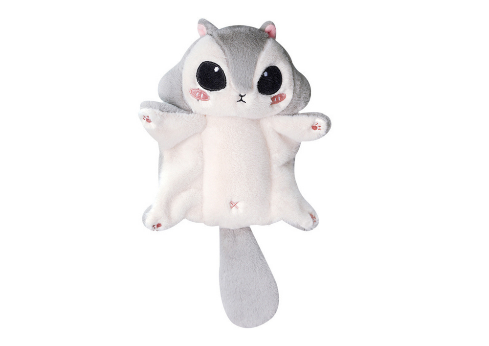 Plush Mascot Sugar Glider Squirrel Gray Keychain 10 cm