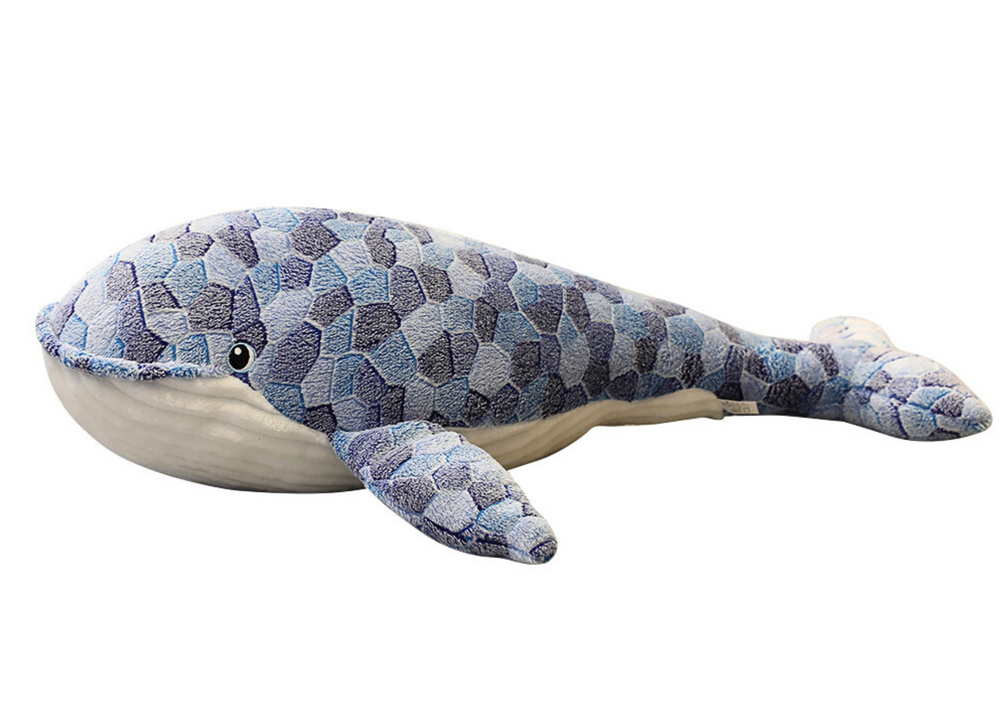 Plush Whale Mascot Gray 70 cm