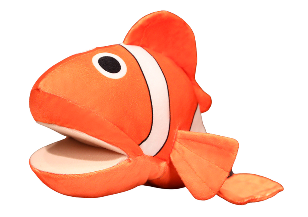 Plush Mascot Fish Clownfish Orange Puppet 25 cm