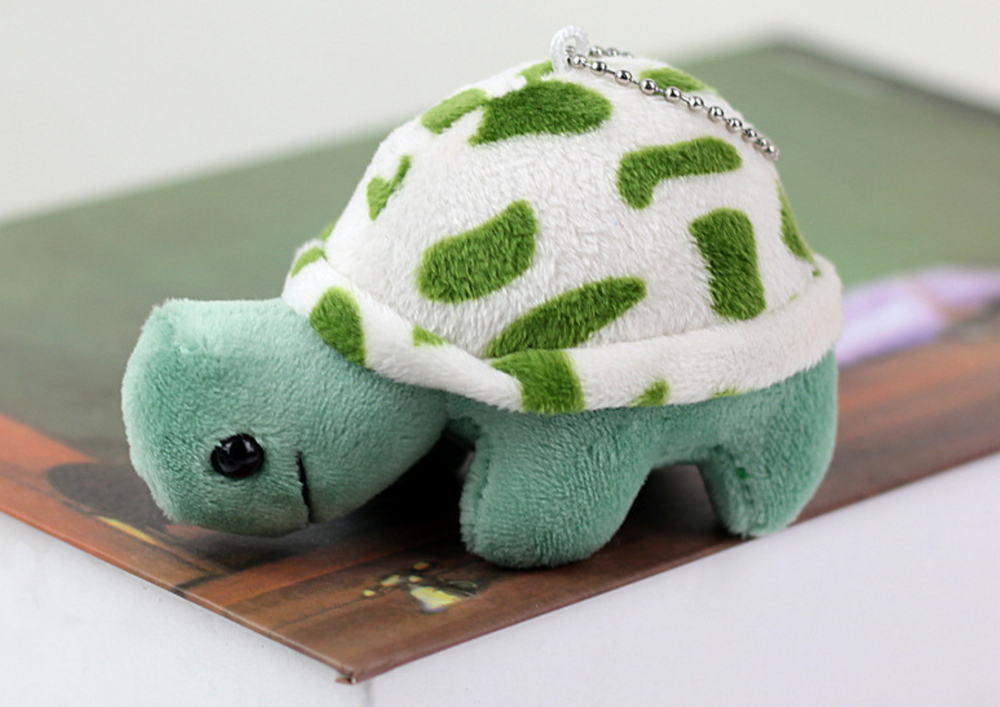 Plush Turtle 10 cm Blue Mascot Keychain